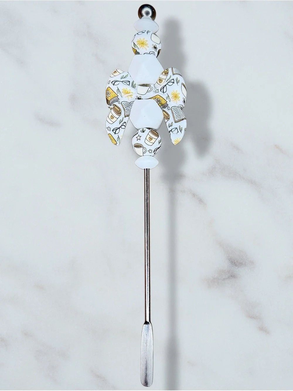 Coffee Gold Themed Bow Drink Stir